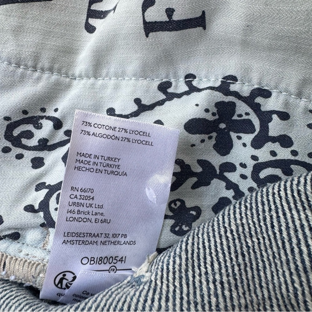 New Free People Osaka Jean Shorts Blue 26 - Picture 9 of 11